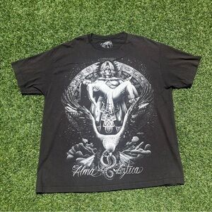 DGA David Gonzalez Aztec Artwork Black Tee